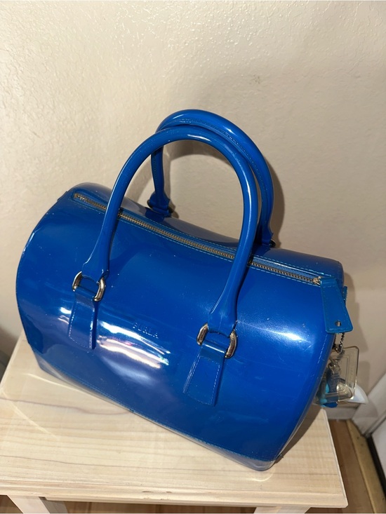 Furla Handbags - FURLA💙 glossy blue CANDYBAG
